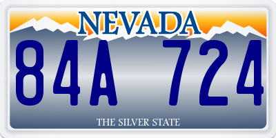 NV license plate 84A724