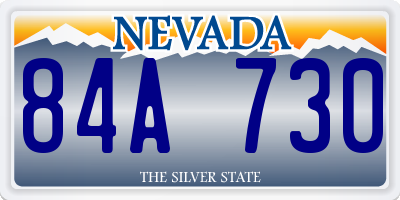 NV license plate 84A730