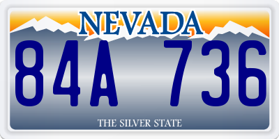 NV license plate 84A736