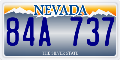 NV license plate 84A737