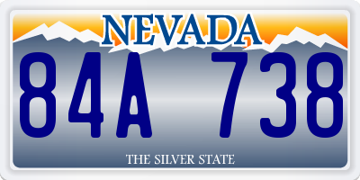 NV license plate 84A738