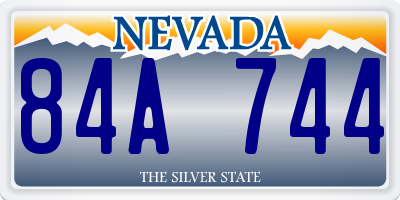 NV license plate 84A744
