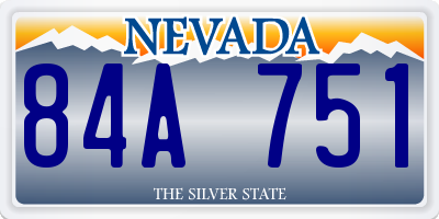 NV license plate 84A751