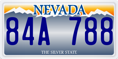 NV license plate 84A788