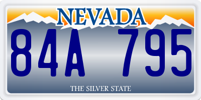 NV license plate 84A795