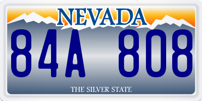 NV license plate 84A808