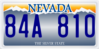NV license plate 84A810