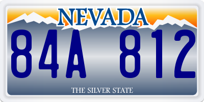NV license plate 84A812