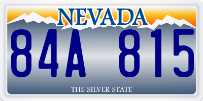 NV license plate 84A815