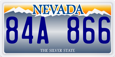 NV license plate 84A866