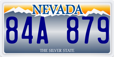 NV license plate 84A879
