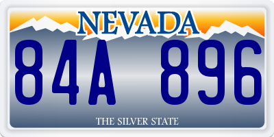 NV license plate 84A896