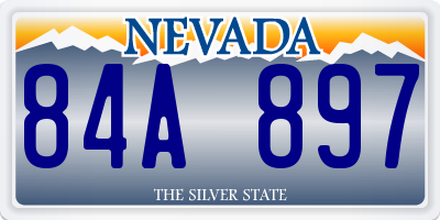 NV license plate 84A897