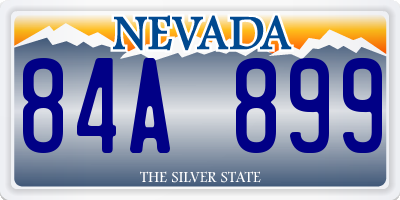NV license plate 84A899