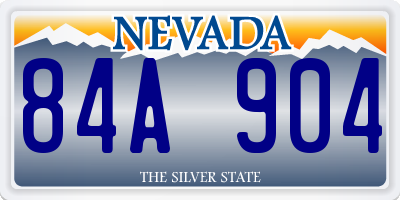 NV license plate 84A904