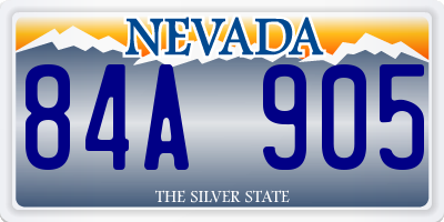 NV license plate 84A905