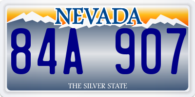 NV license plate 84A907