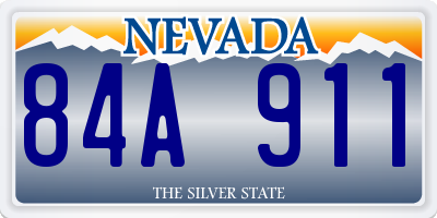 NV license plate 84A911