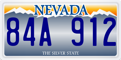 NV license plate 84A912
