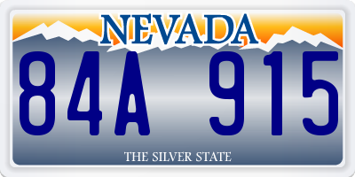 NV license plate 84A915