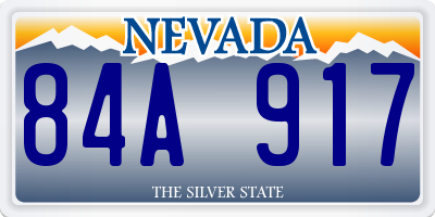 NV license plate 84A917