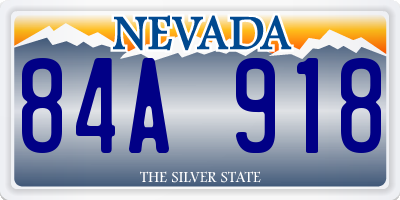 NV license plate 84A918