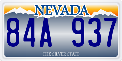 NV license plate 84A937