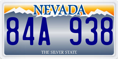 NV license plate 84A938