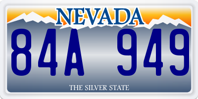 NV license plate 84A949