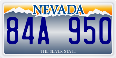 NV license plate 84A950