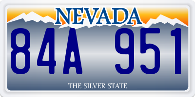NV license plate 84A951