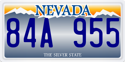 NV license plate 84A955