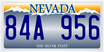 NV license plate 84A956