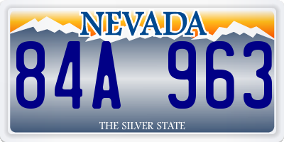 NV license plate 84A963