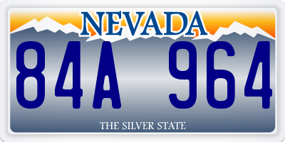 NV license plate 84A964