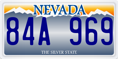 NV license plate 84A969