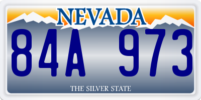 NV license plate 84A973