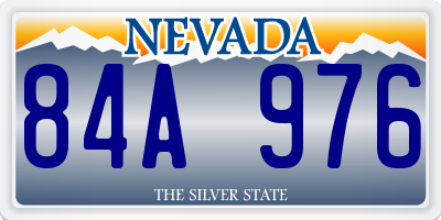 NV license plate 84A976