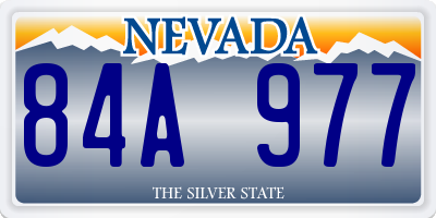 NV license plate 84A977