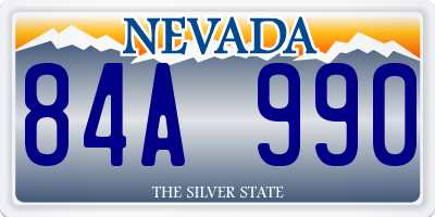 NV license plate 84A990