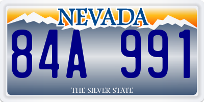NV license plate 84A991