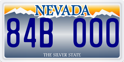 NV license plate 84B000