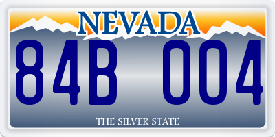 NV license plate 84B004