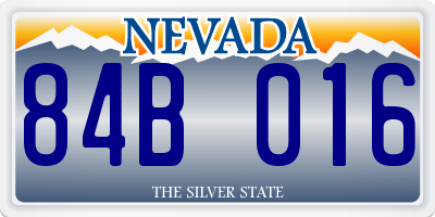 NV license plate 84B016