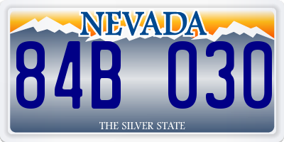 NV license plate 84B030