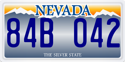 NV license plate 84B042