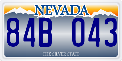 NV license plate 84B043