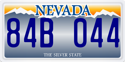 NV license plate 84B044