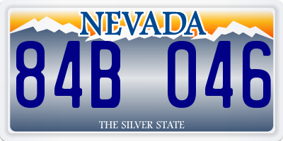 NV license plate 84B046