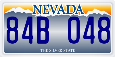 NV license plate 84B048